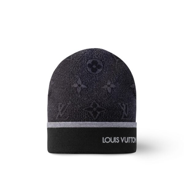 LV Monogram Eclipse Beanie (Charcoal/Black)
